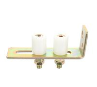 Galet Portail Coulissant, Rouleaux de Guidage Nylon à Double Roulement | Support en L pour Montage sur Poteau ou Mur, Acier Robuste, Installation Facile, Mouvement Fluide, Portail de Jardin