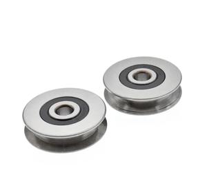 Galet Pour Portail Coulissant 1 rouleau de roue à rainure en U. | For rail de guidage, alésage de 10/12mm, roulement de poulie coulissant de type V(12-50-13-R3)