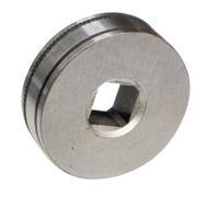 Galet type D pour fil acier ou inox Ø 0,6 et 0,8 mm axe carré