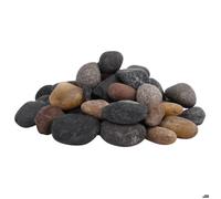 vidaXL Galets Polis, Pierres de Rivière pour Parterres de Jardin, Décoration pour Aquarium, Galets Décoratifs Intérieur Extérieur, 25 kg Multicolores 5-8 cm