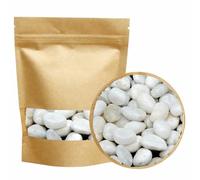 Galets décoratifs blancs, pierres naturelles polies, gros galets d'aquarium, gravier de qualité supérieure Orn - 300 g