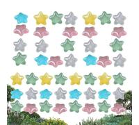 Galets décoratifs de jardin - 100 pièces de décorations lumineuses - Mini étoile décorative, chemins, patio, extérieur, bancs surélevés, pots de fleurs amateurs professionnels