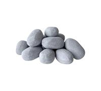 Galets décoratifs en fibre céramique pour cheminée à l'éthanol, 24 unités (gris)