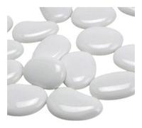 Galets en verre blancs - Seau de 4 kg
