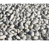 Galets marbre blanc 40/60 pour extérieur de jardin - Big Bag 350kg (5m²)