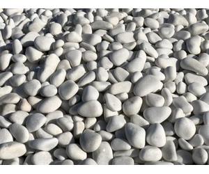 Galets marbre blanc 40/60 pour extérieur de jardin - Big Bag 350kg (5m²)
