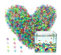 Galets Phosphorescents | 1000 Pièces De Roches Et Gravier Colorés Imperméables,Pierres Lumineuses De Jardin | Pour Aquarium, Terrasse, Jardin, Extérieur, Aménagement Paysager, Fleurs, Pelouse, Bassi