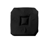 Galette 4 rabats 36 x 36 x 3.5 cm polyester uni essentiel Noir