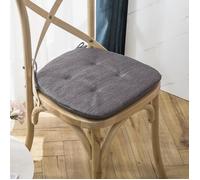 Galette chaise trapèze gris, déhoussable, lin respirant, toute saison