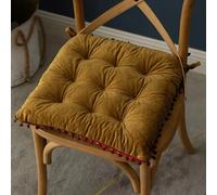 Galette de Chaise 40x40 en Velours Gris