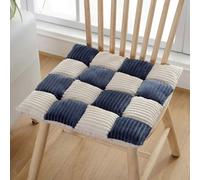 Galette de Chaise 42x42 Bleu nuit & beige sable