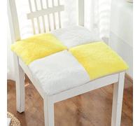 Galette de Chaise 42x42 Velours côtelé Jaune