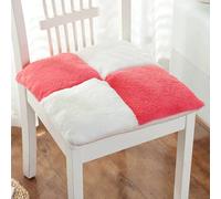 Galette de Chaise 42x42 Velours côtelé Rouge