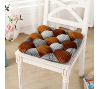 Galette de Chaise 45x45 Coton Gris et Marron
