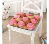 Galette de Chaise 45x45 Coton Rose et Marron