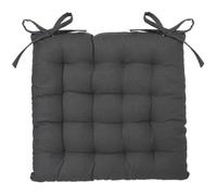 Galette de chaise à nouettes 38 x 38 cm Atmosphéra - Gris fonce - Gris fonce -