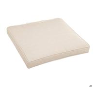Galette de chaise à scratch ""Korai"" blé 40x40x4cm en polyester - Hespéride