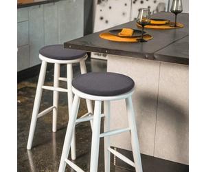 Galette de Chaise Antidérapante Déhoussable 40cm Noire