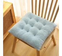 Galette de Chaise Bleue Peluche 40X40x6cm