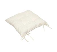 Galette de chaise bouclette SOANA - Blanc
