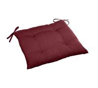 Hespéride – Galette de chaise d'extérieur Korai carrée 40 x 40 cm 4 points Bordeaux