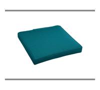 Galette de chaise de jardin bleu canard - 40 x 40 cm - hespéride