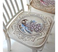 Galette de Chaise Déhoussable fleurs 42x43cm