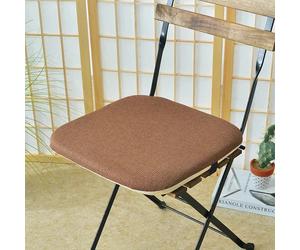 Galette de Chaise Déhoussable marron 45x45x4cm