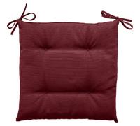 Hespéride – Galette de chaise d'extérieur Korai carrée 40 x 40 cm 4 points Bordeaux
