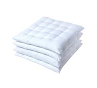 Galette de chaise En 100% coton 40 x 40 cm Blanc - Lot de 4