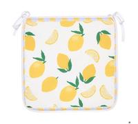 Galette de chaise Fruity 39x39cm imprimé citrons jaunes - Atmosphera Créateur d'intérieur