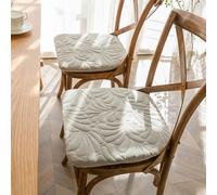 Galette de Chaise Grise claire en Forme de U 40x43cm