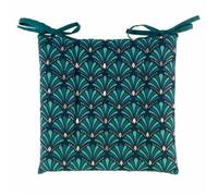 Galette de Chaise Imprimé ""Art Chic"" 40x40cm Bleu