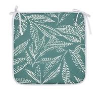 Galette de chaise Tropical 39x39cm imprimée vert foncé - Atmosphera Créateur d'intérieur