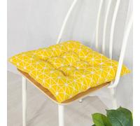 Galette de Chaise Jaune à étoile 40x40x6cm