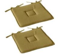 Lot de 2 galettes de chaise en coton PANAMA - Vert