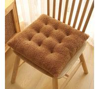 Galette de Chaise Marron Peluche 40X40x6cm
