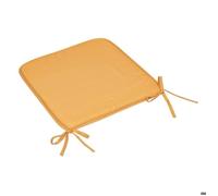 Galette de chaise Micro jaune ocre 39x39cm - Atmosphera Créateur d'intérieur