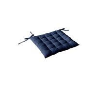 - Galette de chaise PANAMA - 38 x 38 cm - Bleu marine - Panama