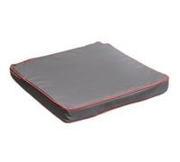Hespéride - Galette de chaise Piping - 40 x 40 cm - Gris et corail