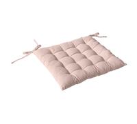 Enjoy Home, Galette de Chaise piquée, Vieux Rose, carré 38x38cm, 100% Coton, Attache par Nouettes, Idéal pour Une Assise Confortable, Collection Panama