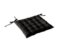 Galette de Chaise Piquée Uni Panama 38x38cm Noir