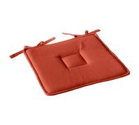 Galette de chaise plate Panama - 40 cm x 40 cm - Orange terre cuite