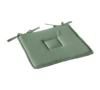 Galette de chaise plate Panama - 40 cm x 40 cm - Vert argile