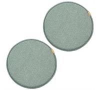 Galette De Chaise pour Tabouret Rond,Lot de 1/2/4 Coussins De Sièges De Cuisine Et De Salle À Manger Coussins De Chaise Ronds pour Tabouret Haut avec Boucle(Nostalgia Green,30cm(2packs))