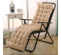 Galette de Chaise Rectangulaire Beige 48x155cm 6cm