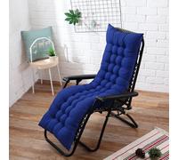 Galette de Chaise Rectangulaire Bleu Foncé 48x155cm 6cm