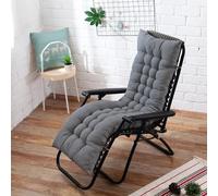 Galette de Chaise Rectangulaire Grise 48x155cm 6cm