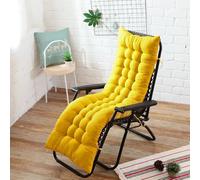 Galette de Chaise Rectangulaire Jaune 48x155cm 6cm