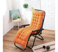 Galette de Chaise Rectangulaire Orange 48x155cm 6cm